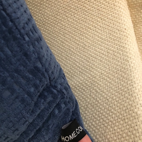 Rodeo Home Feather Throw Pillow, Navy Velvel - Picture 3 of 6